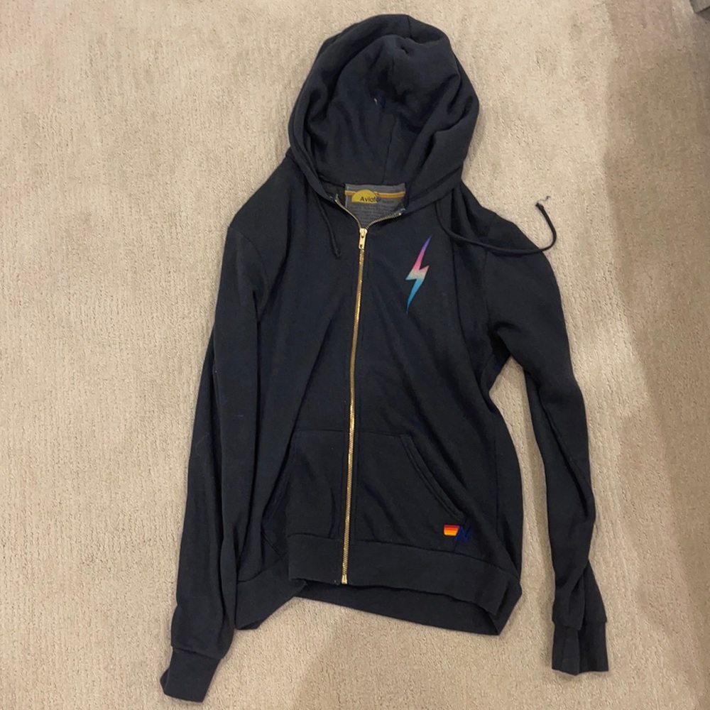 Aviator nation zip up hoodie